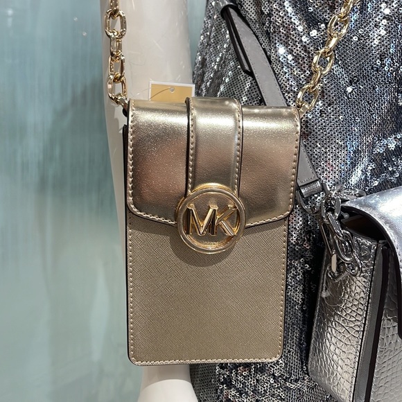 MICHAEL KORS WOMENS FASHION IPHONE SAMSUNG CASE PHONE HOLDER CROSSBODY BAG PURSE - Picture 3 of 16